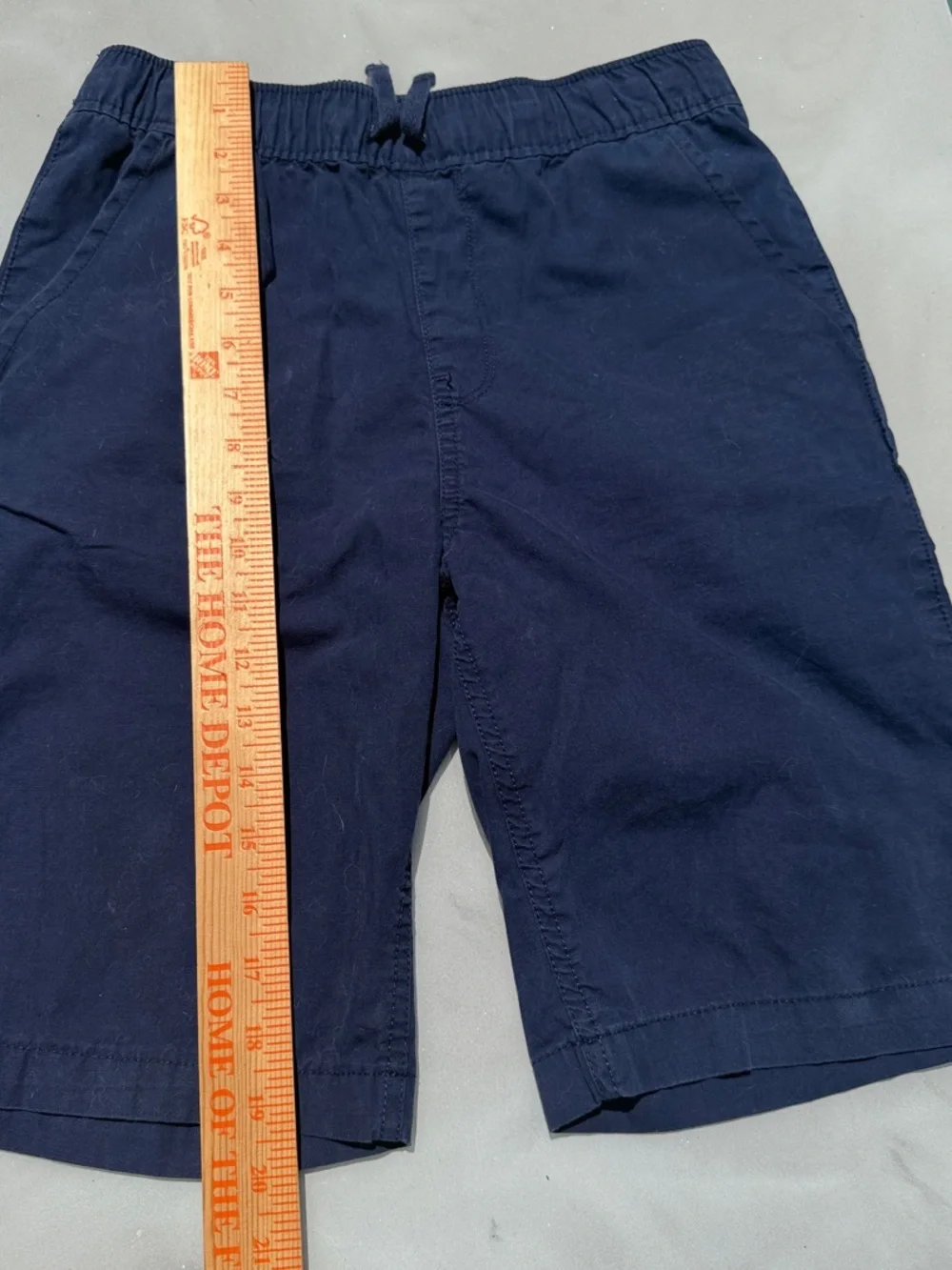 Place youth Dark Navy Elastic-Waist chino Shorts